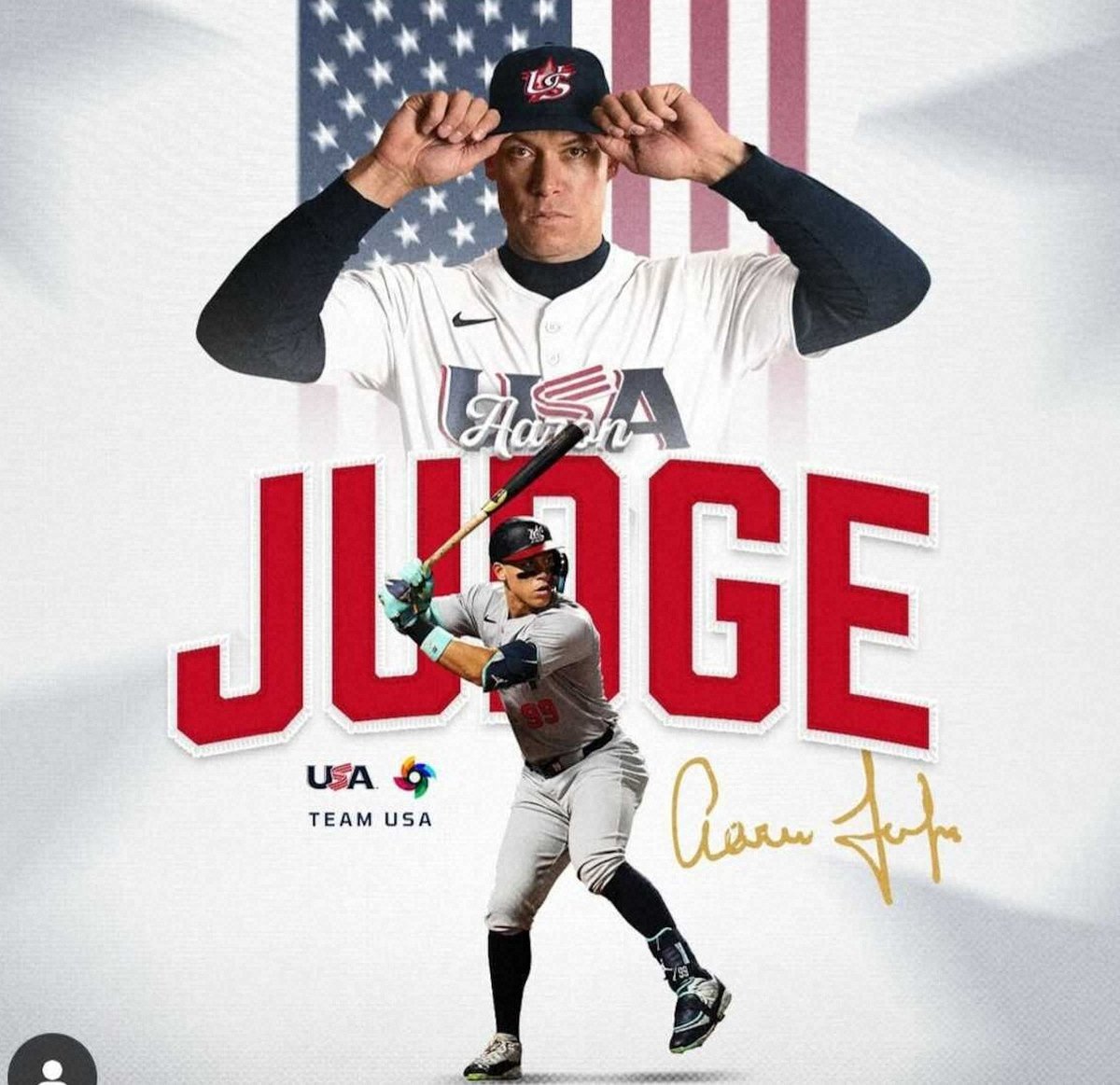 ユニフォーム WBC アーロン・ジャッジ選手 アメリカ代表キャプテン