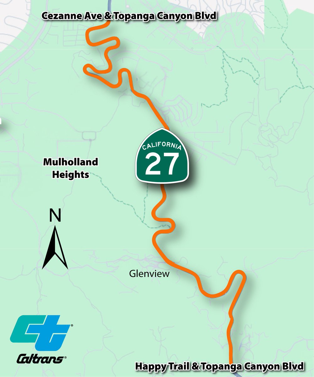 Caltrans District 7 (@caltransdist7) on Twitter photo ❗️ Heads Up #Topanga Motorists❗️
Starting Monday, June 2, <a href="/CaltransDist7/">Caltrans District 7</a> will begin overnight closures on Topanga Canyon Blvd in Topanga for pavement work.
📍 From Cezanne Ave to Happy Trail
🕙 10 PM – 6 AM, Monday–Friday
More info 👇 ❗️ Heads Up #Topanga Motorists❗️
Starting Monday, June 2, <a href="/CaltransDist7/">Caltrans District 7</a> will begin overnight closures on Topanga Canyon Blvd in Topanga for pavement work.
📍 From Cezanne Ave to Happy Trail
🕙 10 PM – 6 AM, Monday–Friday
More info 👇