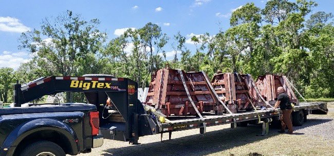 Steel molds bound for Delaware!!! These molds are headed North to produce 410 units of our 3.5ft WAD. They will be used in the  Thompson Island Shoreline Restoration project in Sussex County Rehoboth Bay, Delaware. This project is funded through the Delaware Center for the Inland