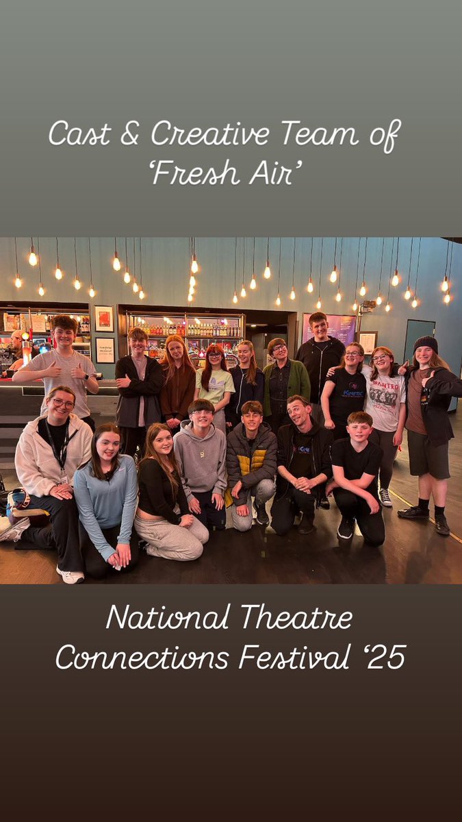 missefitt's tweet photo. First show out of two this week.  Heston performed in Fresh Air a play by Vickie Donoghue, as part of the National Theatre’s Connections project
@StcyresD https://t.co/Mkjrxchy9Y