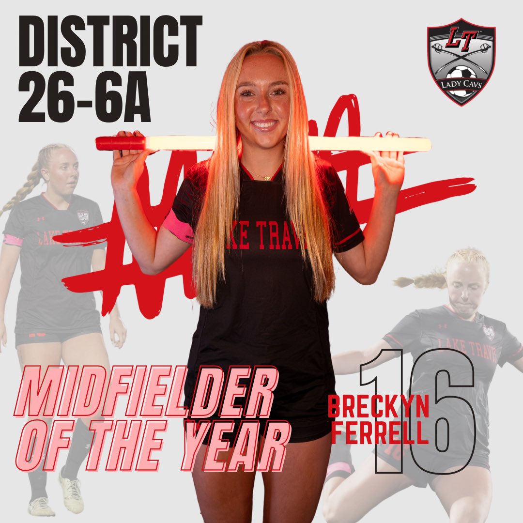 ltladycavsoccer's tweet photo. Congratulations to Breckyn Ferrell for winning Midfielder of the Year and First Team All District! https://t.co/p0CoZ0l3rL