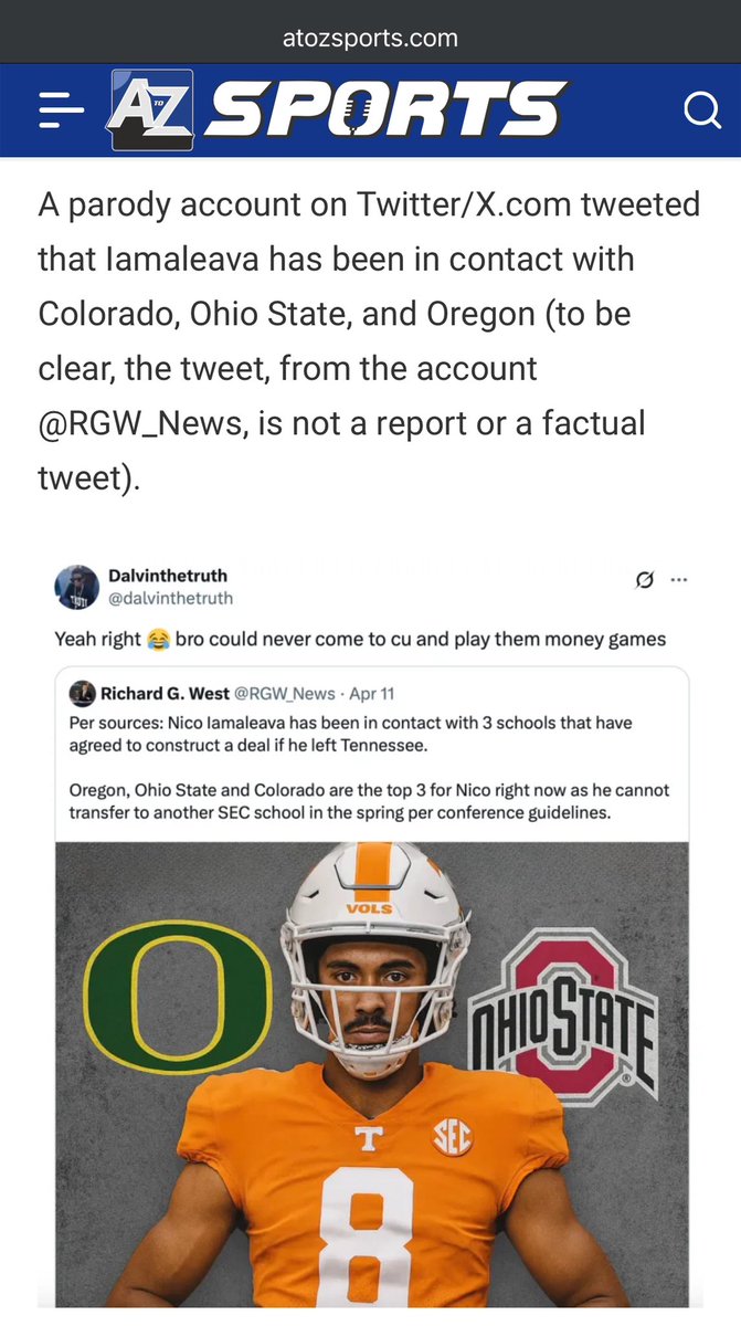 Richard G. West (@rgw_news) on Twitter photo Excuse me Mr. <a href="/zachTNT/">zach ragan</a>, I am not a parody account. I have more credibility in Knoxville than anyone from A to Z. Excuse me Mr. <a href="/zachTNT/">zach ragan</a>, I am not a parody account. I have more credibility in Knoxville than anyone from A to Z.