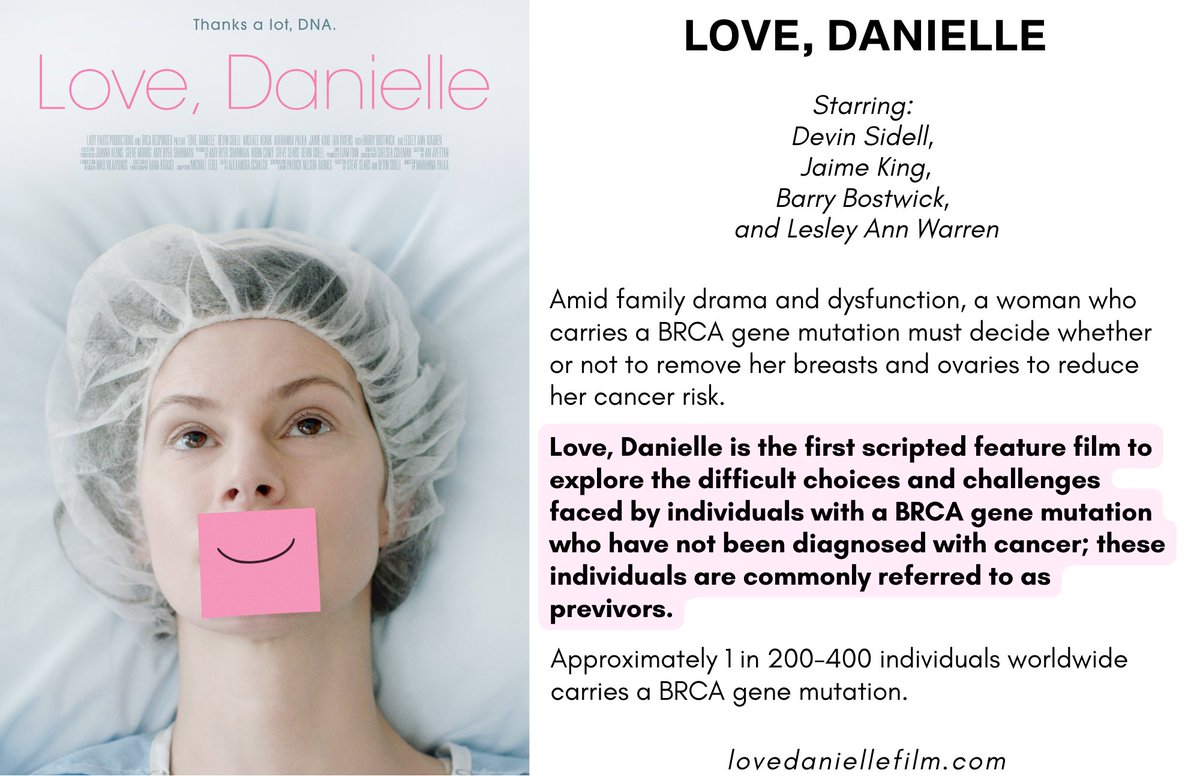 Upcoming Screenings #FilmFestivals 
LOVE, DANIELLE 
#Dallas Texas  4/26 
#Dubuque Iowa  4/24 &amp; 4/27
#Houston Texas 5/3

Watch Movie Trailer: youtu.be/9yjv7eXxlMQ?fe…
Secure Tickets: lovedaniellefilm.com/news-events-1

#comedy #drama #movienews #storiesthatmatter #BRCA #health #MustWatch