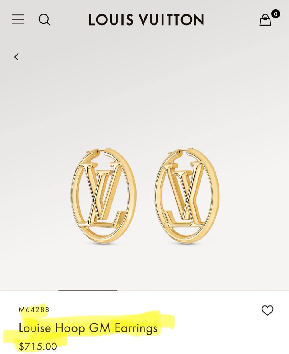 KatesEyebags's tweet image. China exposing Luxury brands being exposed on TikTok reminded me of these LV Hoops😩 like not an ounce of REAL GOLD for $715?