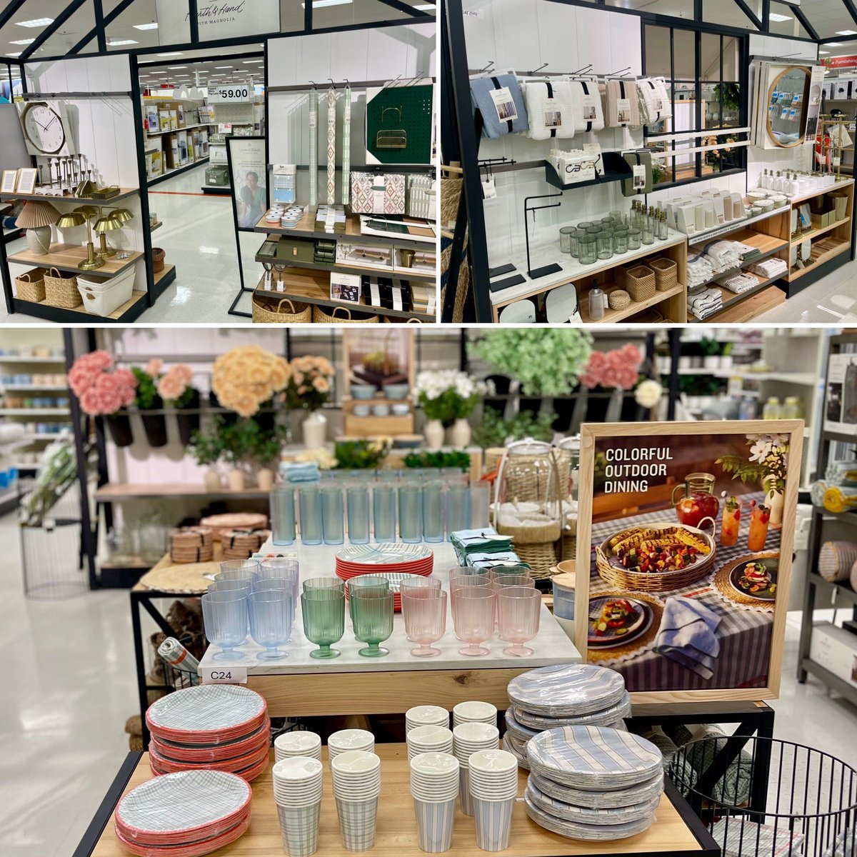 MaySandlin11's tweet image. What a breeze this new Hearth &amp;amp; Hand reset was because of great partners: 👭🧍‍♂️SSTL, @VictoriaStaley8 and awesome TM, Brent✨ Lovin’ the new color palette for pre-summer🌾🪴 #target #visualmerchandiser #hearthandhandwithmagnolia