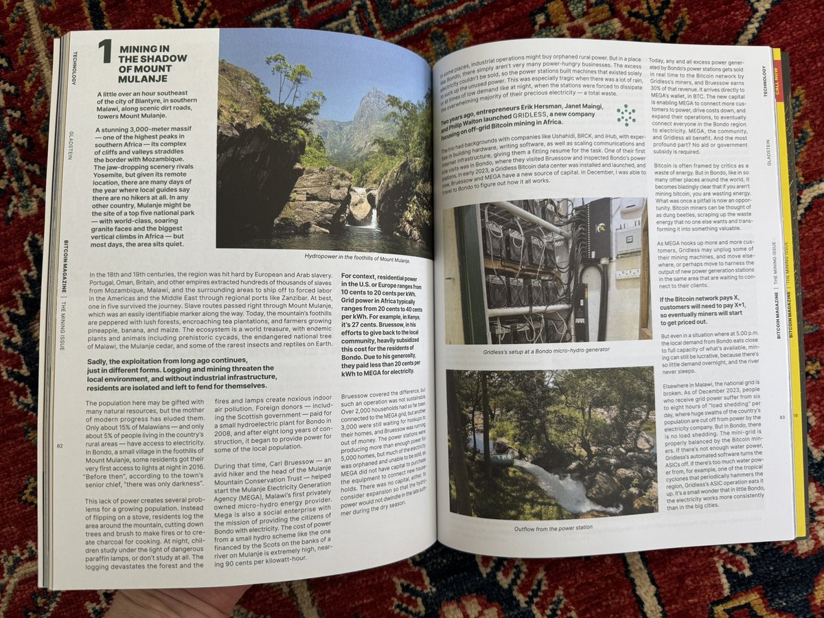 Beautiful new print edition of <a href="/BitcoinMagazine/">Bitcoin Magazine</a> 

Amazing to see a bitaxe on the cover and super grateful to have one of my essays included 🙏 

It’s packed with great stuff

Grab a copy if you can!
