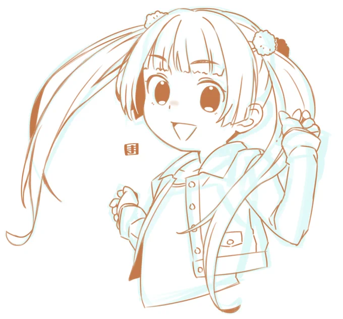 朝活女児アイドルとは?という問答のために試し描き女性アイマスキャラ初めて描いたかも‥? 