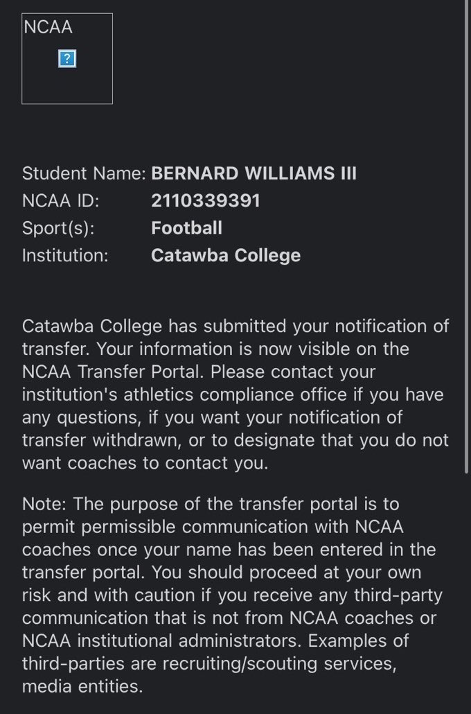 4 years of eligibility
6’3 205 DB/OLB/Nickel