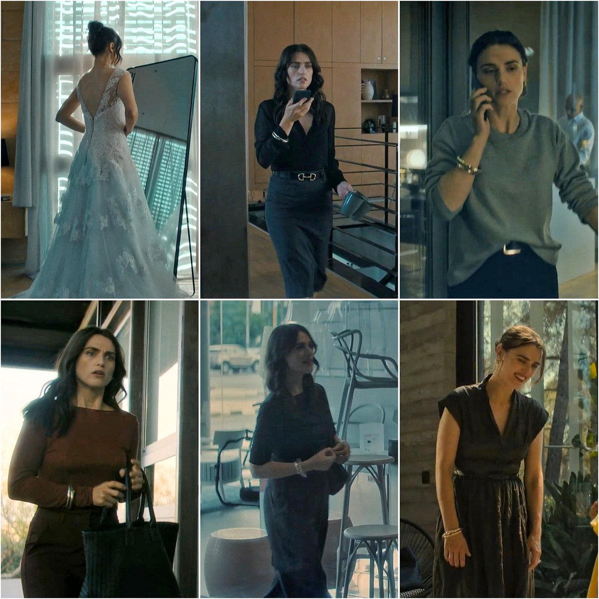 The outfits of Katie McGrath as Jen Warrington