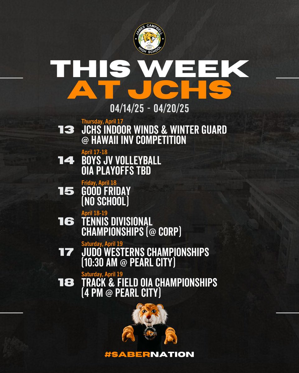 This Week at JCHS! (04/14-04/20) #SaberNation