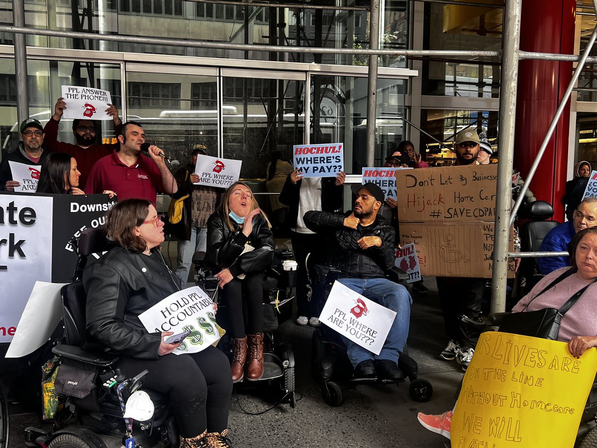 Caring Majority Rising (@caringmrising) on Twitter photo NOW: We are <a href="/GovKathyHochul/">Governor Kathy Hochul</a>’s office to demand ANSWERS from PPL for not paying 100,000s of CDPAP workers last week.
**70%** of workers didn’t get their first paycheck.
Next pay day is Thursday. What’s the plan? NOW: We are <a href="/GovKathyHochul/">Governor Kathy Hochul</a>’s office to demand ANSWERS from PPL for not paying 100,000s of CDPAP workers last week.
**70%** of workers didn’t get their first paycheck.
Next pay day is Thursday. What’s the plan?