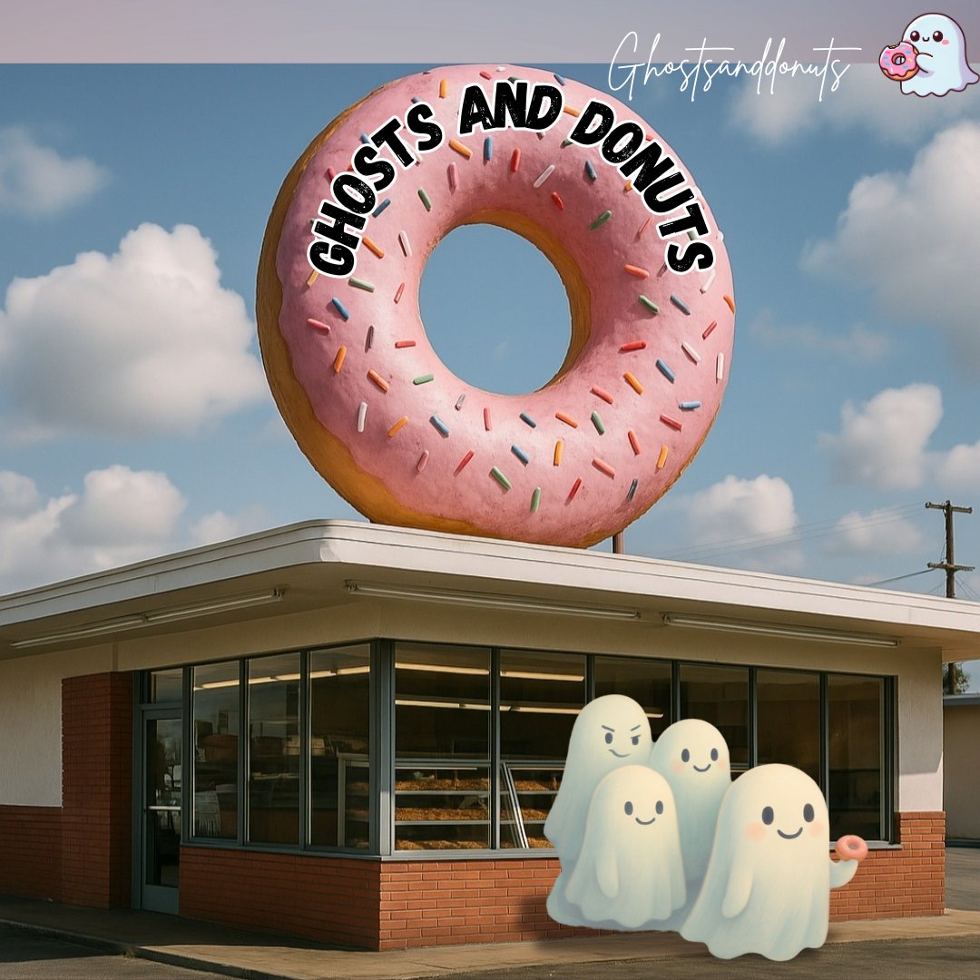 Helena25878's tweet photo. Some folks just want the donut. I want the whole shop. Think about it. 
#ghostsanddonuts #paranormal #humor #ghosts https://t.co/8uiQllA2zr