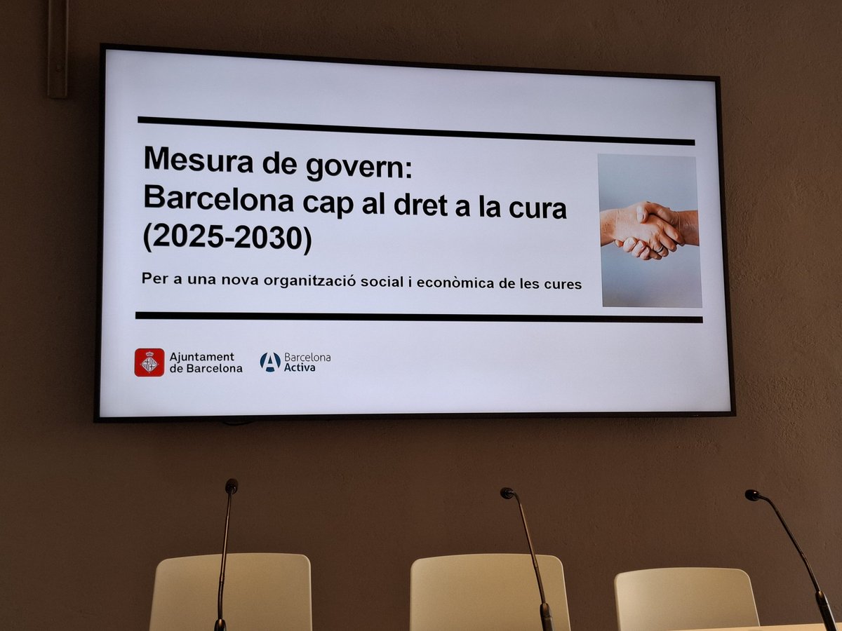 Avui s'ha presentat la mesura de Govern:
Barcelona cap al dret a la cura (2025-2030), 
Per a una nova organització social i econòmica de les cures.
Molta feina a fer. Un gran pas! bcn_eixample