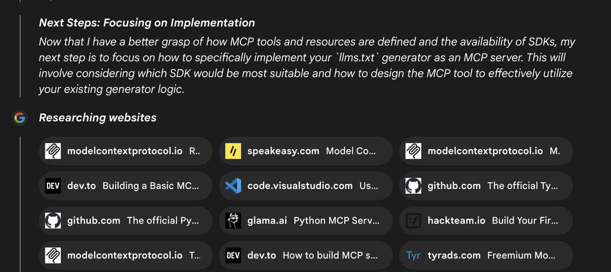This is the longest time <a href="/GeminiApp/">Google Gemini</a> has taken to research or think about a topic. It's been at this stage for more than 10 minutes!!

#MCP #Gemini #AI