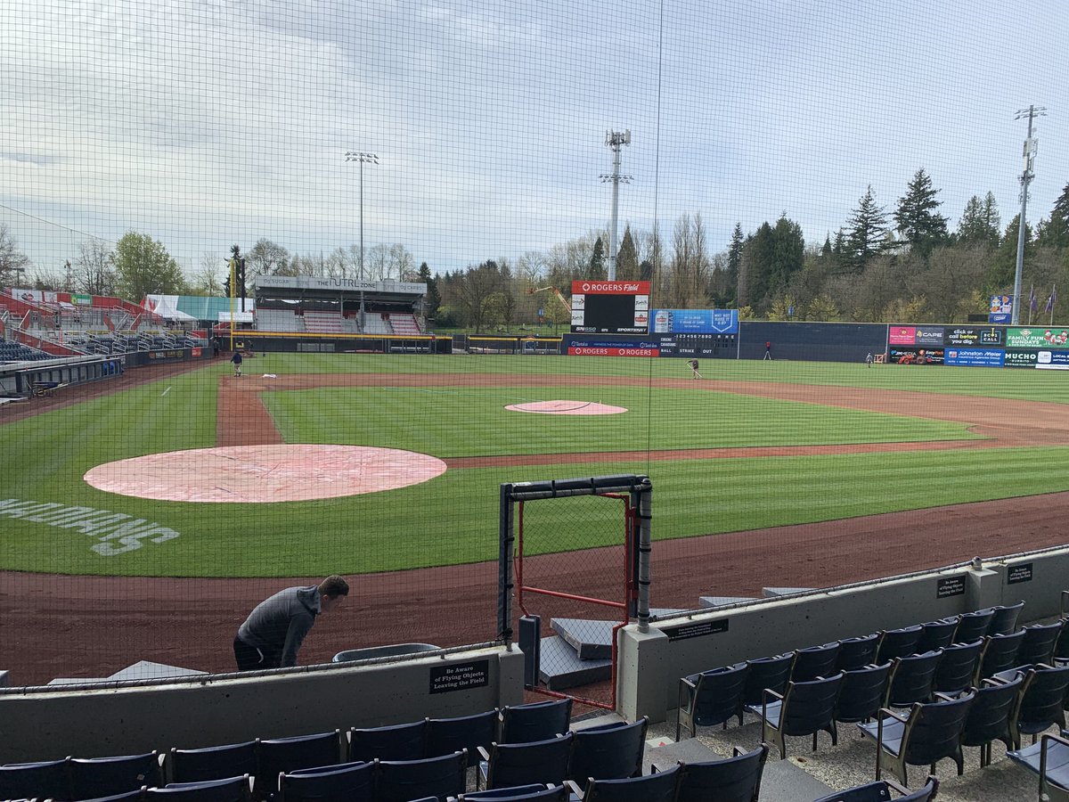Nat Bailey Stadium looks a whole lot different today than it did back in January. <a href="/vancanadians/">Vancouver Canadians</a> home opener is tomorrow. #AtTheNat