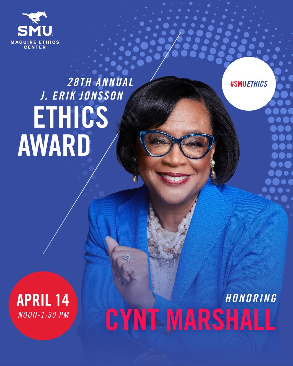 MaguireEthics's tweet image. Thank you to Cynt Marshall, our sponsors, and attendees for joining us today for our 2025 J. Erik Jonsson #Ethics Award Luncheon. #SMUEthics