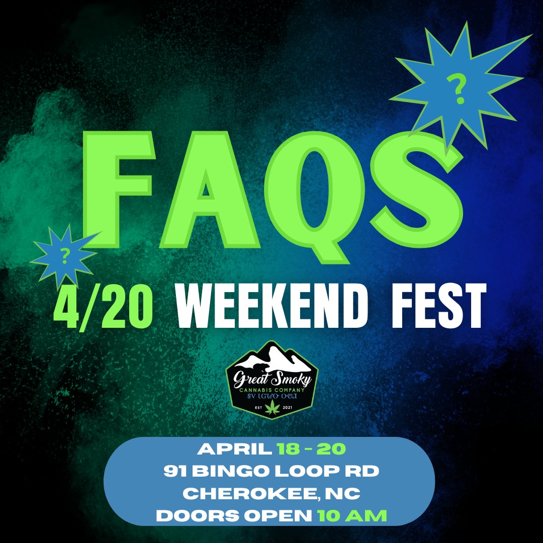 greatsmokycanna's tweet photo. 🌿420 WEEKEND FEST FAQs: a thread 🧵 https://t.co/GsfbIGxo6v