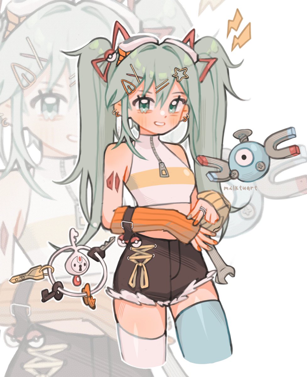 milktuart's tweet image. Mechanic pokémon trainer miku 🔧⚡️
#初音ミク #ポケモン #ポケミク