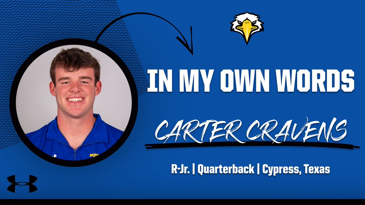 Morehead State Athletics (@msueagles) on Twitter photo In My Own Words with <a href="/MSUEaglesFB/">Morehead State Football</a>'s Carter Cravens!
Learn about his journey to Morehead State following his high school career in the major football town and state of Cypress, Texas!
Story: tinyurl.com/mr2emwae In My Own Words with <a href="/MSUEaglesFB/">Morehead State Football</a>'s Carter Cravens!
Learn about his journey to Morehead State following his high school career in the major football town and state of Cypress, Texas!
Story: tinyurl.com/mr2emwae