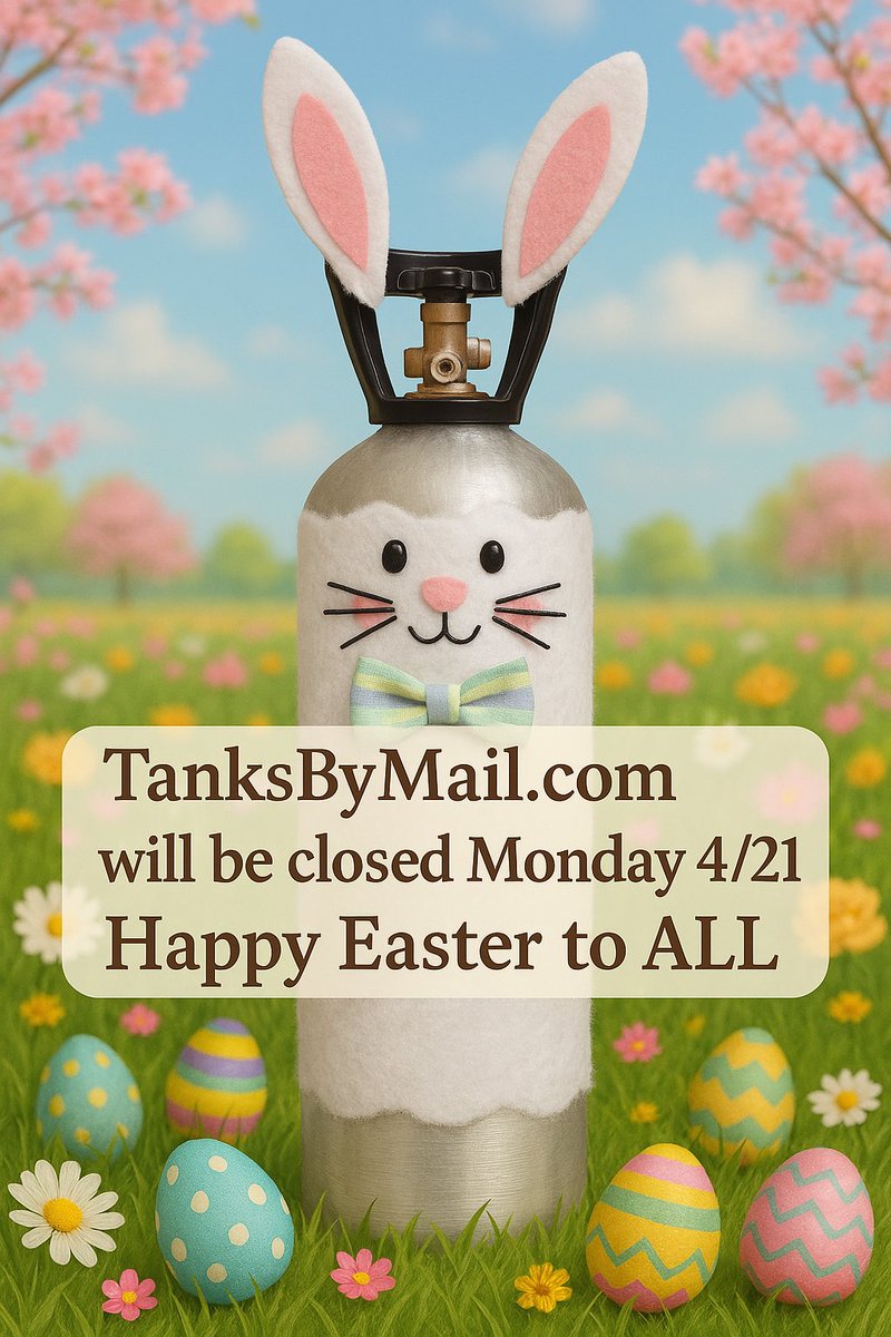 tanksbymail's tweet photo. https://t.co/lQug6QcHqZ will be closed the day after Easter 4/21

We will respond to all emails, texts and missed calls on Tuesday, https://t.co/9PFOobbN72