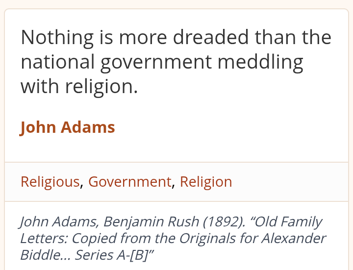 Jojobeansrock's tweet photo. Hey Eric, let's ask our founding fathers their thoughts about trying to mix government with religion. https://t.co/gD477Uw5dX
