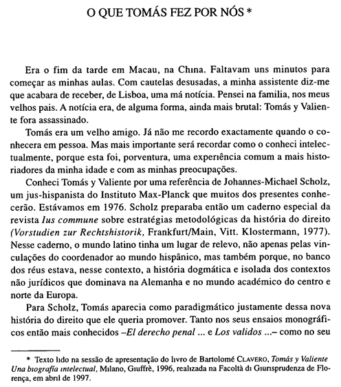 No podíamos dejar de celebrar el centenario del Anuario sin proponer la biografía que António Manuel Hespanha hizo en 1997 de Francisco Tomás y Valiente. Una lectura esencial. «O que Tomás fez por nos».
boe.es/biblioteca_jur…