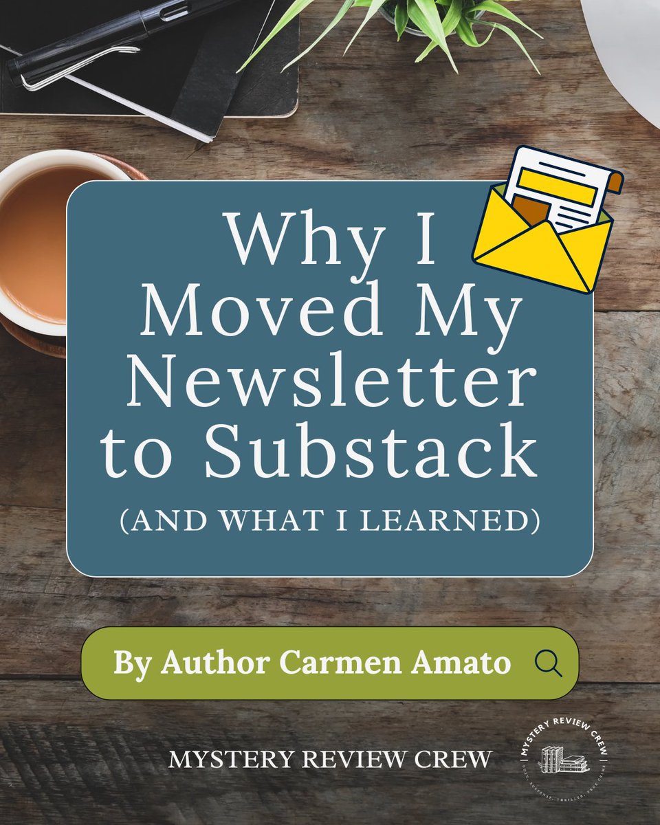 My author newsletter was everything—my lifeline to readers, my plot-testing playground, my #1 marketing tool. Then my email host TRIPLED their price.
Find out why Author Carmen Amato made the switch to Substack—&amp; what she learned in the process.
mysteryreviewcrew.com/newsletter-to-…
#substack