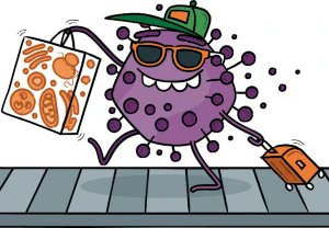 jgi's tweet photo. #GenomeWatch: Cellular souvenirs in viral luggage by Yumary Vasquez
Recent findings of cellular-like genes in giant viruses show how these viruses acquire and repurpose host cellular machinery, in @NatureRevMicro: https://t.co/mI5YGEsa4q
Image: Neil Smith/Springer Nature Ltd https://t.co/D4jq8iILqJ