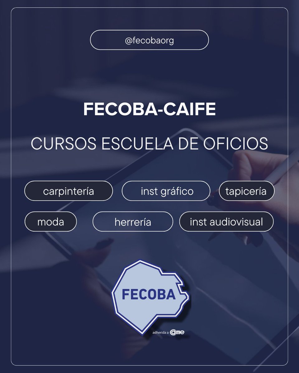 🎓 El 7 de abril comenzó la 3ra edición de la Escuela de Oficios FECOBA–CAIFE.
Fabián Xavier Castillo, presidente de FECOBA, destacó su rol como puente entre formación gratuita y empleo en la industria ferial.
Gracias a <a href="/caifearg/">CAIFE</a>  por acompañar en este nuevo ciclo.