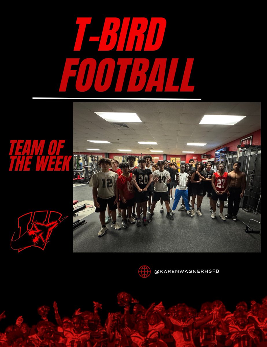 Coach Gonzales (@coachrt_g) on Twitter photo ***Team Of The Week***
(4/7-4/11)
Shoutout to our D-Skill group on being the team of the week. They saw an increase on 3 out of the 4 categories last week!
<a href="/KarenWagnerHSFB/">Wagner T-Bird Football</a> ***Team Of The Week***
(4/7-4/11)
Shoutout to our D-Skill group on being the team of the week. They saw an increase on 3 out of the 4 categories last week!
<a href="/KarenWagnerHSFB/">Wagner T-Bird Football</a>