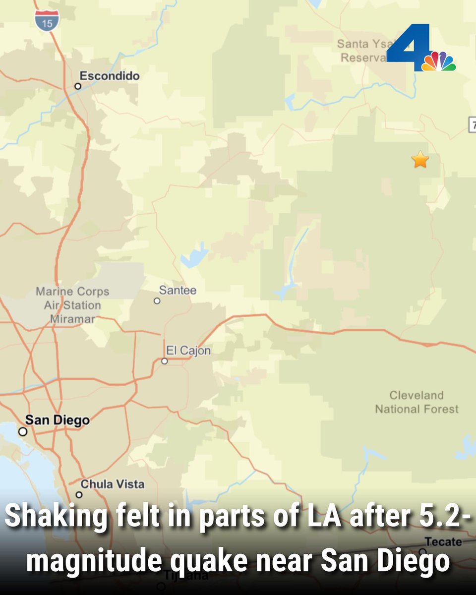 tewattsucsb's tweet photo. Had a little bit of excitement this morning. This was centered a couple of miles south of a little touristy, mining town called Julian. Main event  measured in at 5.2... respectable, but not major. 
Let's hope it stays  that way! It's April 14, after all .... https://t.co/FUJQTk7xNk