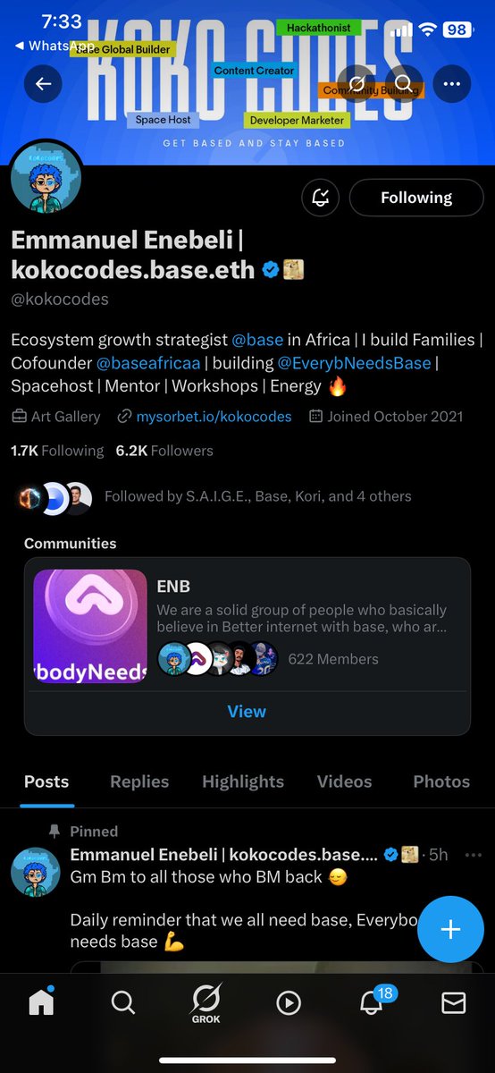 0xabiola's tweet photo. @EverybNeedsBase @web3gamingboy https://t.co/ofe3qc5Oc5 https://t.co/6XlLjBF5jl
