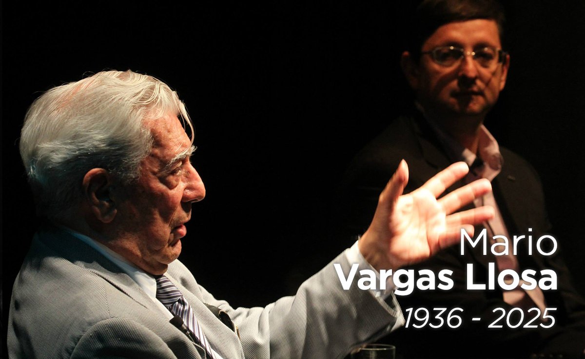 Con profundo pesar despedimos a Mario Vargas Llosa (1936–2025), maestro de las letras y firme defensor de la libertad. Agradecemos su visita a Santa Cruz en 2014, invitado por nuestra fundación. Su legado perdurará como inspiración para futuras generaciones.