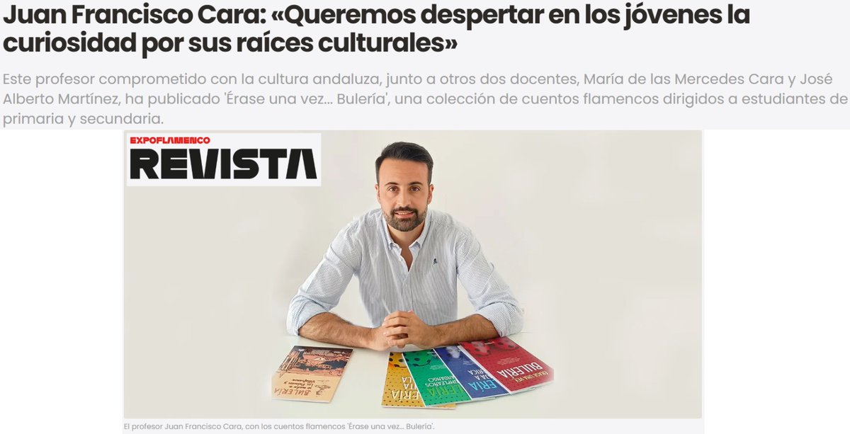 🗞️ Entrevista para <a href="/expo_flamenco/">ExpoFlamenco | Portal de arte flamenco</a> 📕

expoflamenco.com/revista/juan-f…

#FlamencoenelAula
#EducacionyFlamenco