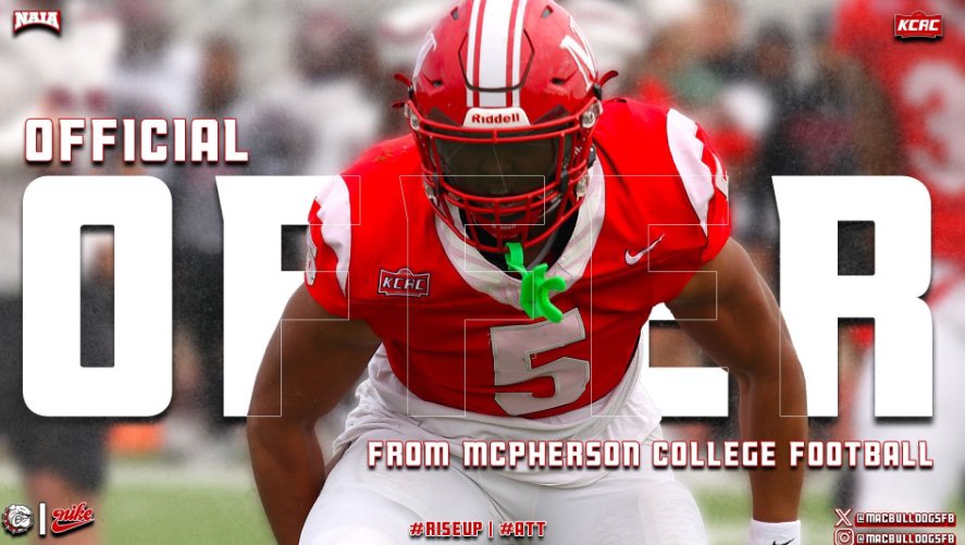Zac Manning (@zac_manning41) on Twitter photo Blessed to say I’ve received an offer from <a href="/MACBulldogsFB/">McPherson Football</a>!!! Thank you coach <a href="/MikeGant99/">Mike Gant</a> for this opportunity!! <a href="/ProsperEaglesFB/">Prosper Eagles FB</a> <a href="/Coach_Hill2/">Malcolm Hill</a> <a href="/Dlem59/">Devin Lemons 👆🏾🌵</a> <a href="/Coach_Couch44/">Brandon Couch</a> <a href="/Coach_AMatt/">Aaron Matthews</a> <a href="/ProsperRecruits/">ProsperFB_Recruits</a> Blessed to say I’ve received an offer from <a href="/MACBulldogsFB/">McPherson Football</a>!!! Thank you coach <a href="/MikeGant99/">Mike Gant</a> for this opportunity!! <a href="/ProsperEaglesFB/">Prosper Eagles FB</a> <a href="/Coach_Hill2/">Malcolm Hill</a> <a href="/Dlem59/">Devin Lemons 👆🏾🌵</a> <a href="/Coach_Couch44/">Brandon Couch</a> <a href="/Coach_AMatt/">Aaron Matthews</a> <a href="/ProsperRecruits/">ProsperFB_Recruits</a>