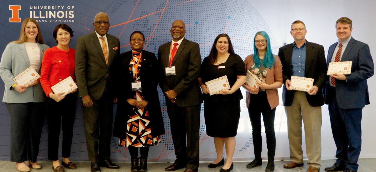 GETillinois's tweet photo. We are pleased to welcome the Future Professors Programme and the Accelerated Academic Mentors Programme to @UofIllinois! Participants in the programs, which are administered by @go2uj, will be on campus attending workshops until mid-next week. #IllinoisVision2030 https://t.co/PJmM0eqLwX