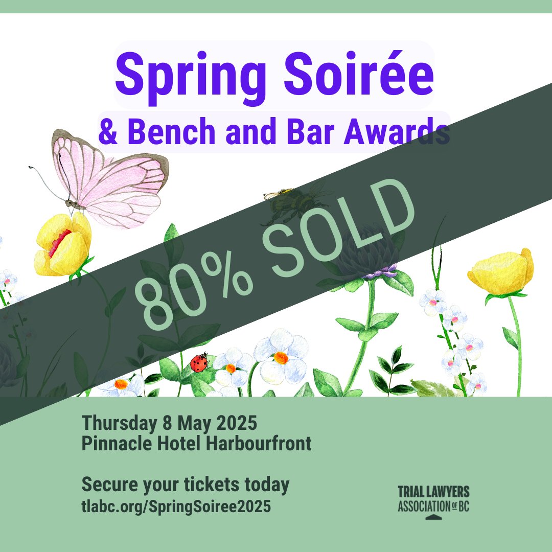 Thinking of attending this year’s Spring Soirée? Don’t delay - 80% of tickets have been sold! Purchase your tickets before Friday 2 May and look forward to an evening of celebration and camaraderie. tlabc.org/SpringSoiree20…