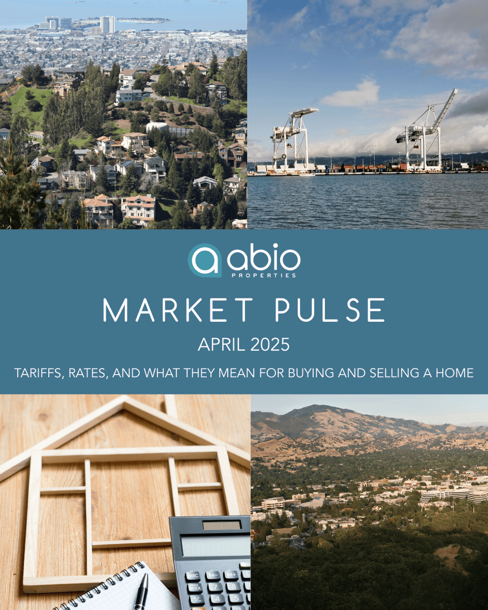 JnmReal's tweet photo. TARIFFS, RATES, AND WHAT THEY MEAN FOR BUYING AND SELLING A HOME⁠
⁠
⁠
⭐️ Read the full Abio Market Pulse April 2025 with East Bay market updates at https://t.co/FDkaXatbpH⁠
⁠
#AbioProperties⁠
#marketpulse⁠
#marketupdates⁠
#marketreport⁠
#tariffs⁠
#housingmarket https://t.co/31VjPadUZZ
