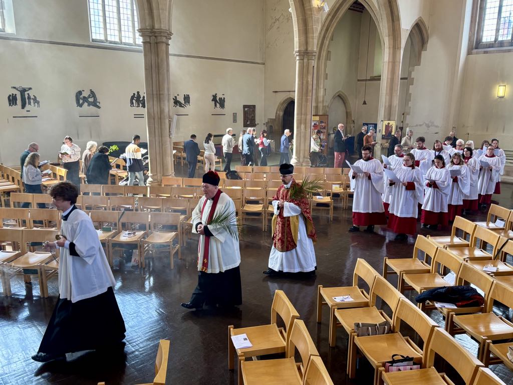 HOLY  WEEK ~ PALM SUNDAY 2025 - St Martin in Roath we entered Jerusalem with  the Lord.  The week begins ......as we head toward the Triduum and  Easter.