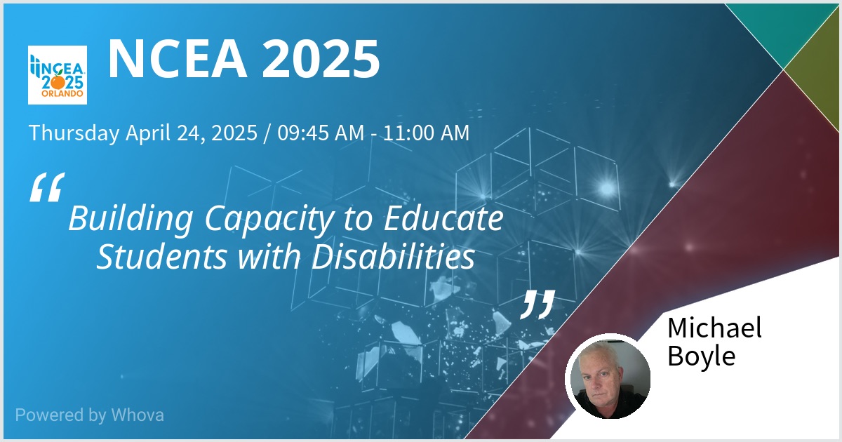 Looking for a map to build programs to educate students with disabilities in Catholic schools? Come join me at 9:45  on Thursday at the <a href="/NCEATALK/">NCEA</a> Convention. I will share a plan on now to build your capacity to serve all God's children.