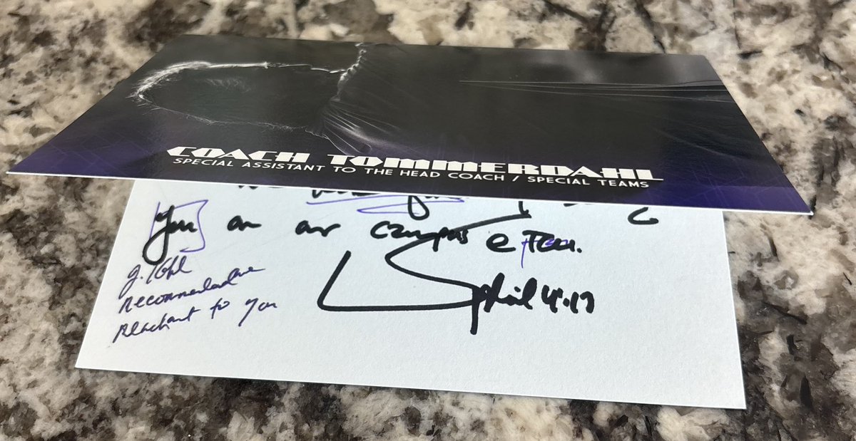Thank you <a href="/MTommerdahl/">Mark Tommerdahl</a> for the invite to your special teams camp and the personal letter for your coaching staff! Looking forward to getting better! <a href="/TCUFootball/">TCU Football</a> <a href="/DChipoletti/">Derek Chipoletti</a> <a href="/cotero1976/">Chris Otero</a> <a href="/FIEagleSports/">FI Eagle Athletics</a> <a href="/FIHSFOOTBALL/">Fleming Island Football 🦅</a> <a href="/oneclaysports/">Clay County Athletics</a> <a href="/DuvalSports/">Duval Sports</a> <a href="/YahooSports/">Yahoo Sports</a>