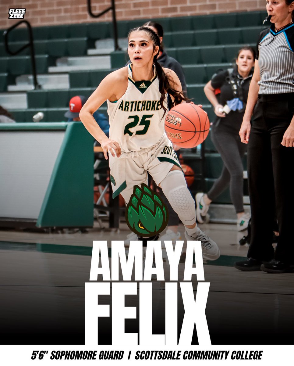 🙋: Amaya Felix
🌎: 🇺🇸 
📝: Coming from an NJCAA Top 25 WBB program
📏: 5’6”
🏀: Shooting Guard
🗓️: 2 years of eligibility remaining
♻️: Last played at Scottsdale Community College (NJCAA/Division 2 - Region 1/ACCAC)
🔗: gochokes.com/sports/wbkb/20…
🎥: youtube.com/watch?v=zp5iVN…

DM for