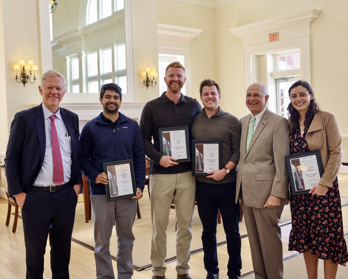 During Second Coffee, four students received a surprise they’ll never forget – a combined $338,000 in Frank Genovese Second Year Fellowships!

Congratulations to Ashutosh Gehlot, Carter Love, Landon Tulk and Caroline Vaughan (Class of 2026), each awarded full tuition for their