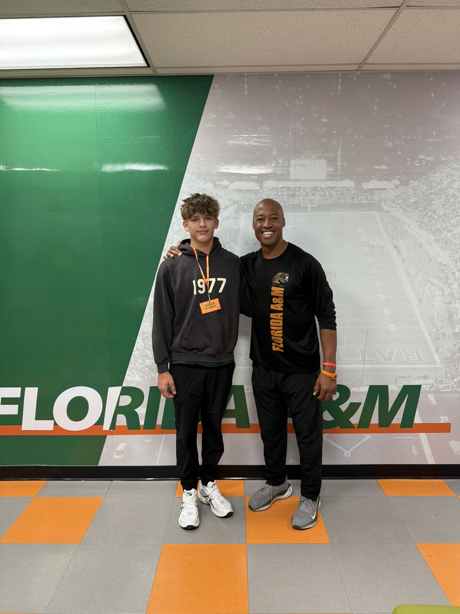 Logan Escobedo 2028 QB π / SG π (@loganescobedo9) on Twitter photo I want to thank <a href="/CoachColzie/">James Colzie III</a> <a href="/CoachMo1804/">Kevin Maurice ππΉ</a> & <a href="/HenryBurris/">Henry Burris</a> for sharing so much about the <a href="/FAMU_FB/">Florida A&M Football π</a> program today. I want to thank the whole staff! I really look forward to being back at camp in June. Go Rattlers! #fangsup
<a href="/DarrellStrongHC/">Darrell Strong</a> <a href="/PHSColonelsFB/">Plantation Football</a> <a href="/HBFATHLETES/">Darel Strong ΩΨΦ</a> <a href="/BozemanQBs/">Bozeman Quarterbacks</a> I want to thank <a href="/CoachColzie/">James Colzie III</a> <a href="/CoachMo1804/">Kevin Maurice ππΉ</a> & <a href="/HenryBurris/">Henry Burris</a> for sharing so much about the <a href="/FAMU_FB/">Florida A&M Football π</a> program today. I want to thank the whole staff! I really look forward to being back at camp in June. Go Rattlers! #fangsup
<a href="/DarrellStrongHC/">Darrell Strong</a> <a href="/PHSColonelsFB/">Plantation Football</a> <a href="/HBFATHLETES/">Darel Strong ΩΨΦ</a> <a href="/BozemanQBs/">Bozeman Quarterbacks</a>