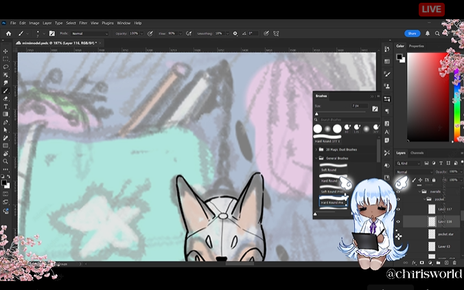 I'M LIVEEEEE DRAWING!!! twitch.tv/chirisworld