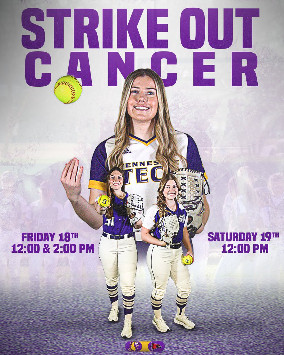 Tennessee Tech Softball (@ttu_softball) on Twitter photo ๐ฆ๐ง๐ฅ๐๐๐ ๐ข๐จ๐ง ๐๐๐ก๐๐๐ฅ
Join us this Friday and Saturday as we play to raise awareness for cancer.
#WingsUp ๐ฆ๐ง๐ฅ๐๐๐ ๐ข๐จ๐ง ๐๐๐ก๐๐๐ฅ
Join us this Friday and Saturday as we play to raise awareness for cancer.
#WingsUp