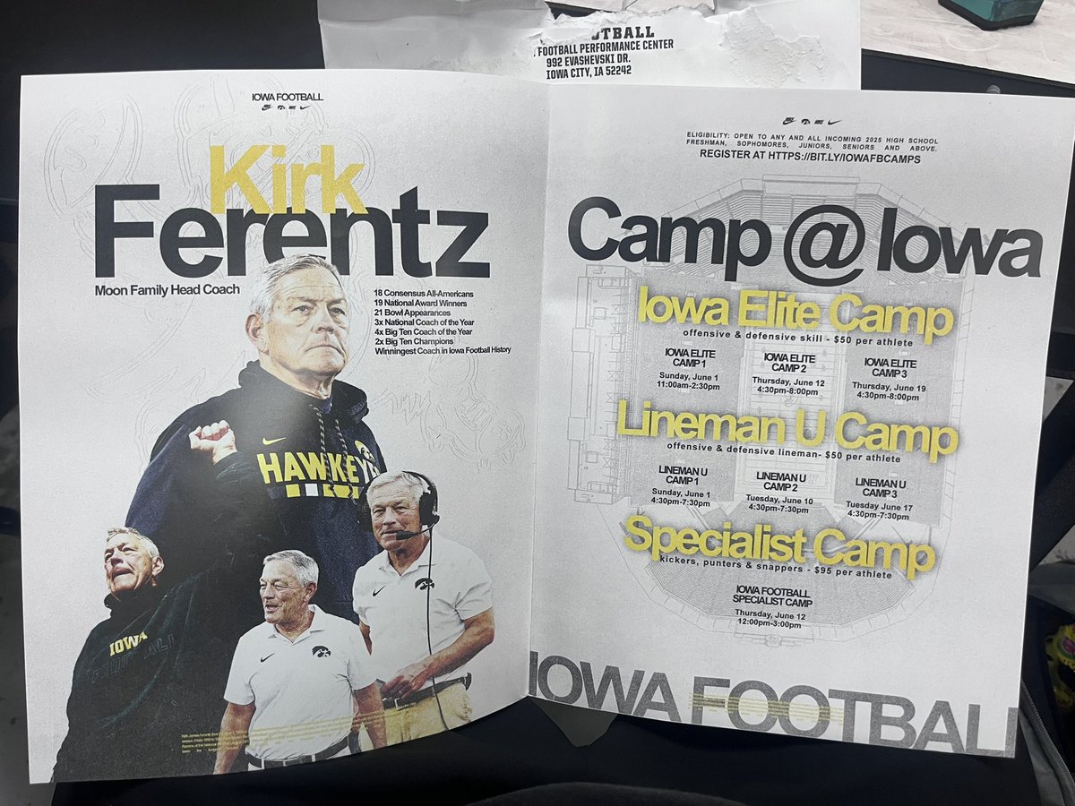 Thank you <a href="/HawkeyeFootball/">Hawkeye Football</a> for the camp invite and letter