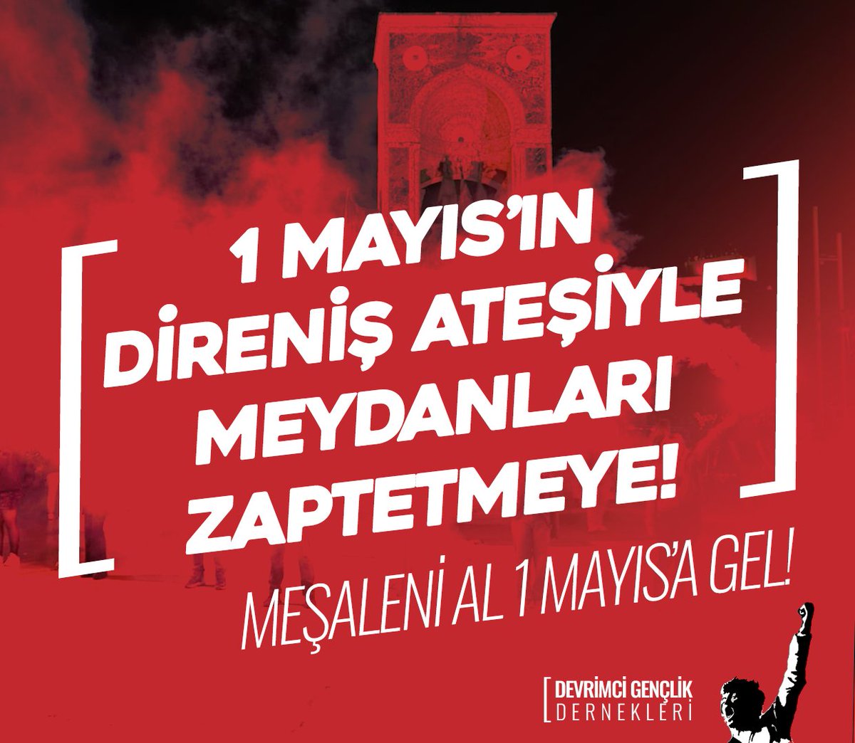 DGDernekleri7's tweet image. 1 Mayıs'ta özgürlüğün meşalesi Taksim Meydanı'nda yanacak! #GençlikTaksimİstiyor