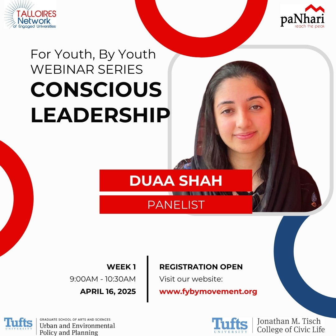 🌍 Meet Duaa – Digital Engagement Specialist for For Youth, By Youth.

With experience at Amnesty, Gallup &amp; more, she champions gender equity, child rights &amp; education reform.

She joins us for Week 1: Conscious Leadership 🌏

📅 Apr 16 | 🕘 9AM EST
🔗 bit.ly/week1Conscious…