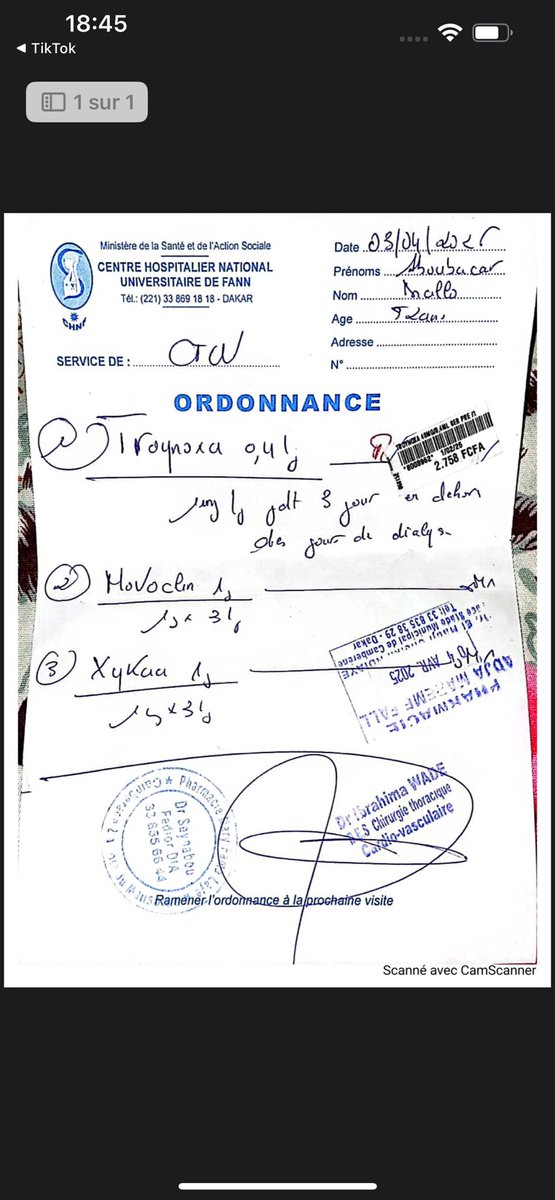 adjaseck09's tweet photo. Bonjour tout le monde , aujourd’hui je fais appel à votre génerosité pour venir en aide à Aboubacar Diallo, 54 ans, souffrant d’une maladie rénale chronique depuis 2012. Il suit 3 dialyses semaine, mais son état s’est aggravé et il n’a plus les moyens de continuer ses soins. https://t.co/vbhwL4uO6Z